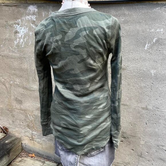 Green Camouflage Long Sleeve Top - Picture 3 of 4